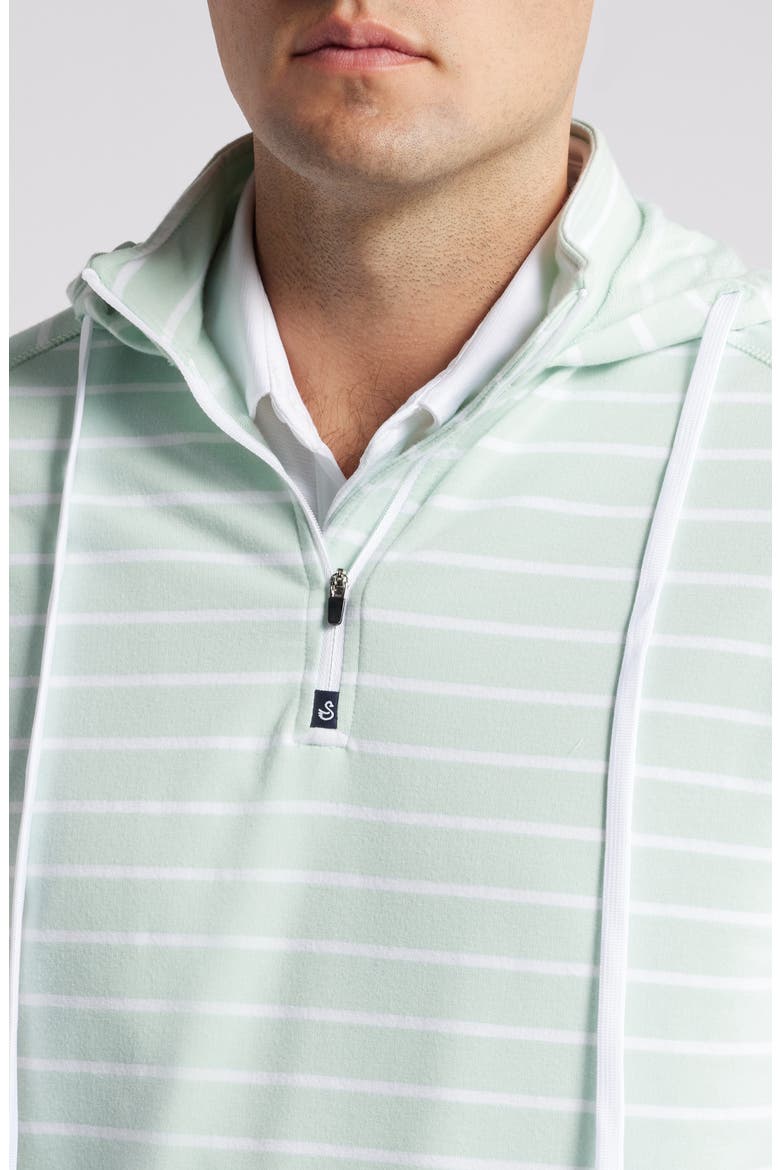Dalton Quarter Zip Hoodie, Alternate, color, SURF SPRAY