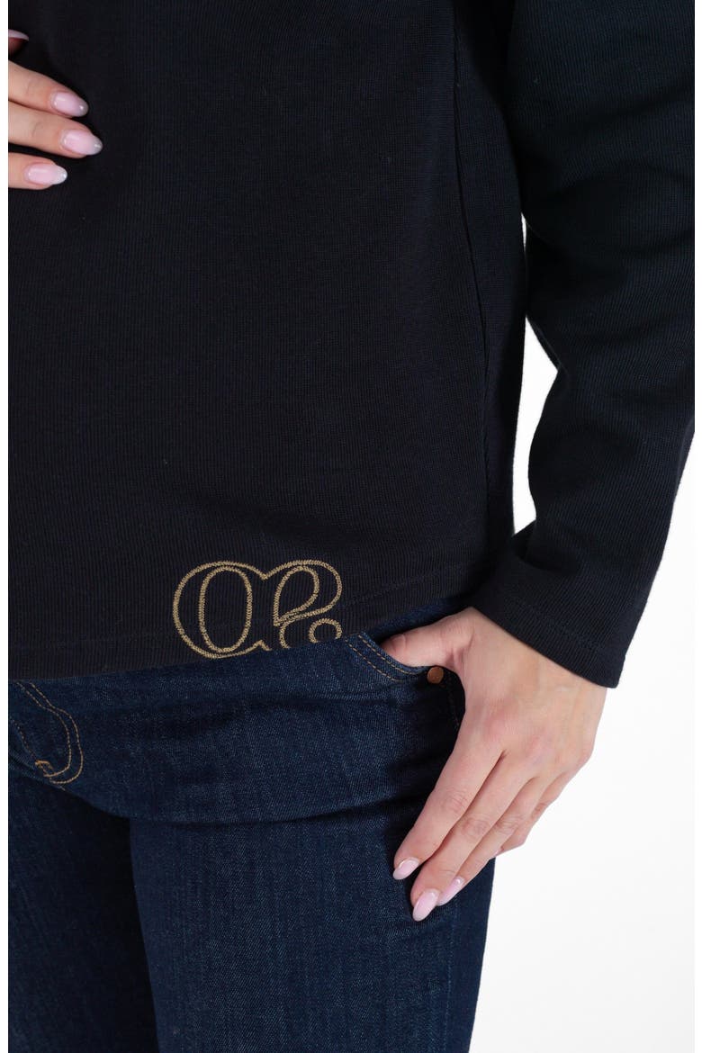 Molene Cotton Maternity Sweater, Alternate, color, BLACK