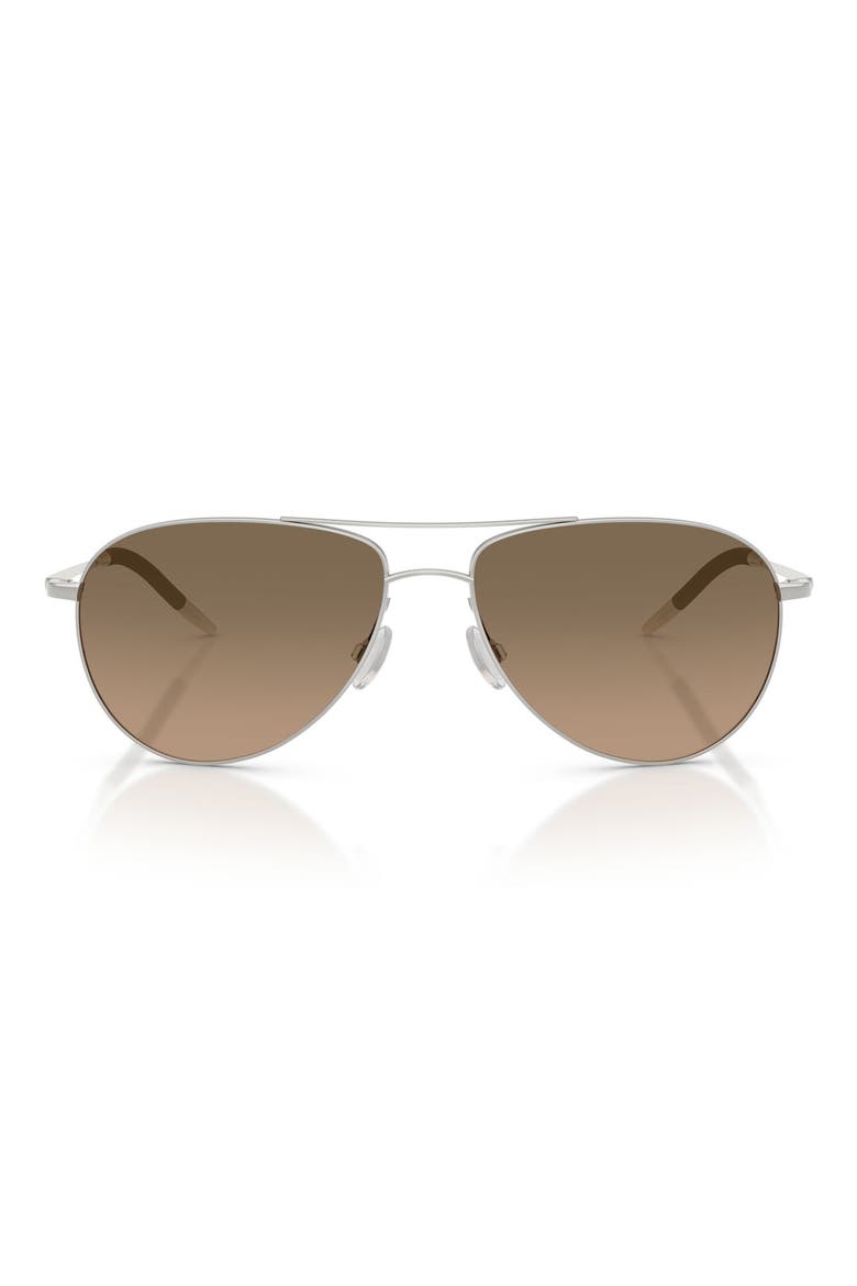 Benedict 59mm Photochromic Gradient Aviator Sunglasses, Main, color, SILVER / SANDSTONE POLAR