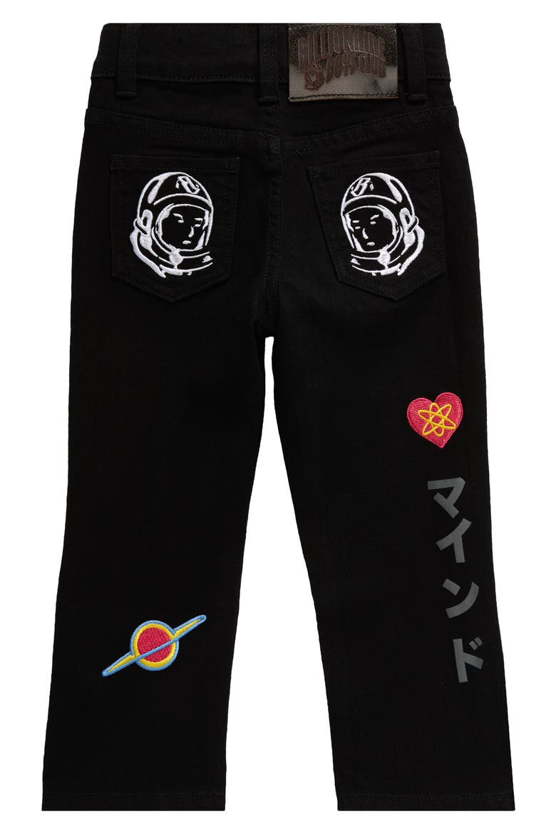 Kids' Heart Graphic Denim Jeans, Alternate, color, BLACK