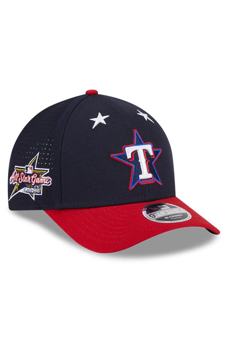 New Era Men's New Era Navy/Red  Texas Rangers 2025 MLB All-Star Game Workout 9FORTY M-Crown Adjustable Hat, Main, color, Navy