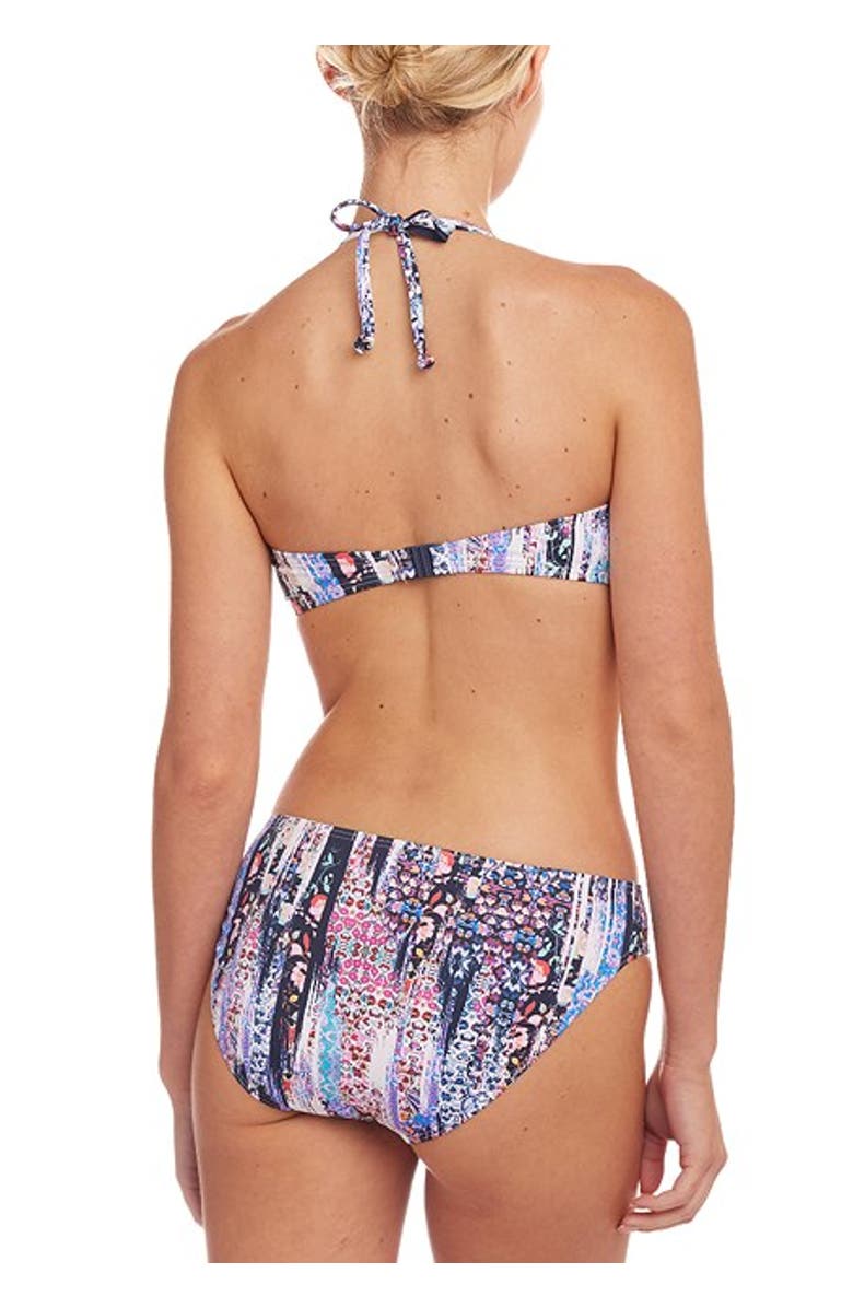 LASCANA Wire Bandeau Bikini Top Size 40DD, Alternate, color, Dark Blue Multi