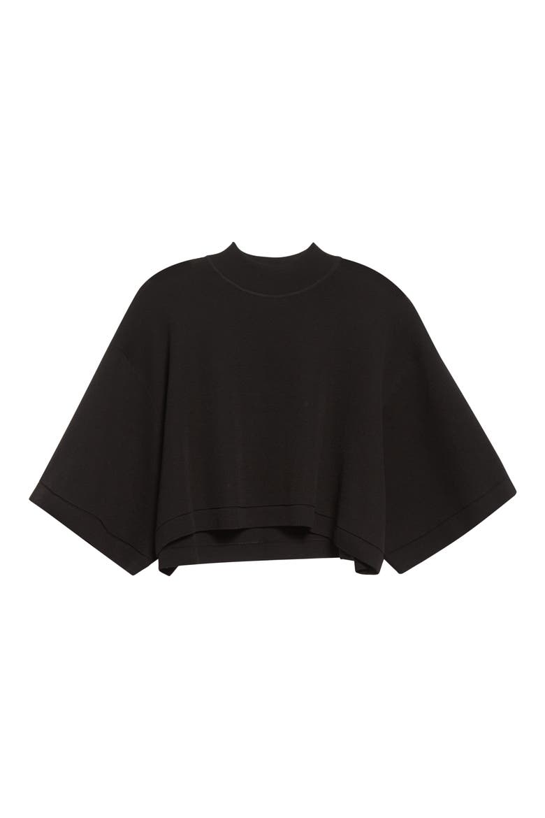 Short Sleeve Crop T-Shirt, Main, color, NOIR ALAIA