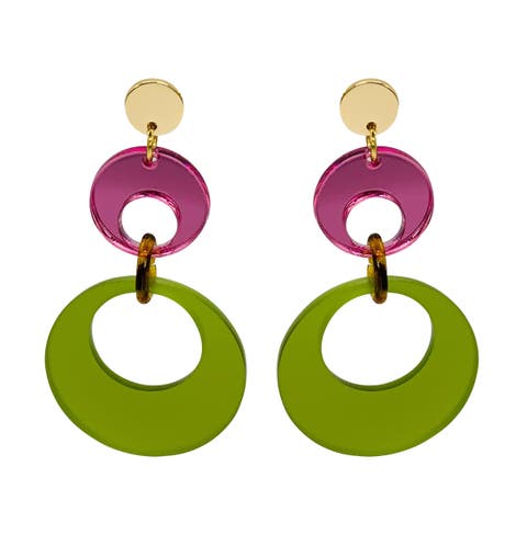 Swinging Circle Drop Earrings