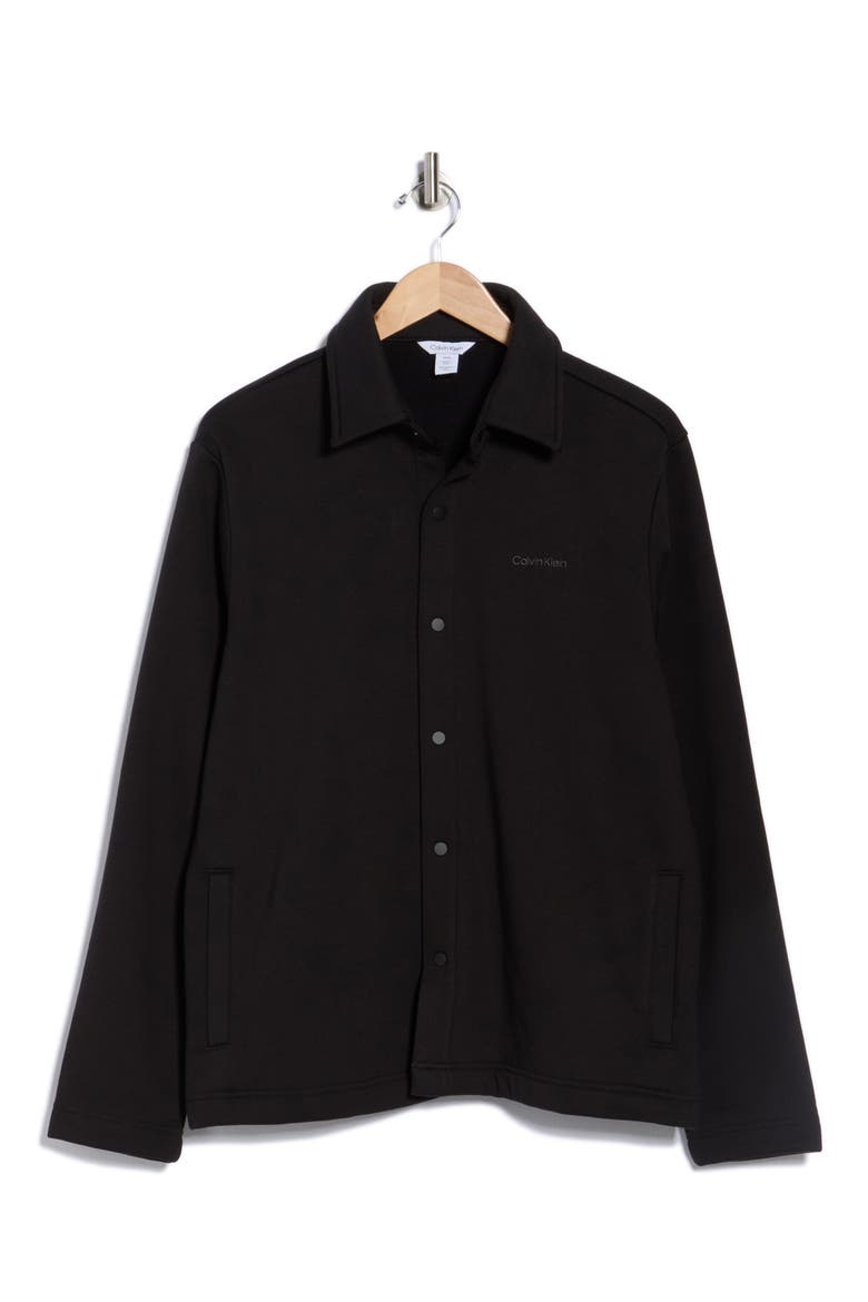 Heavyweight Polar Fleece Shirt Jacket, Alternate, color, BLACK