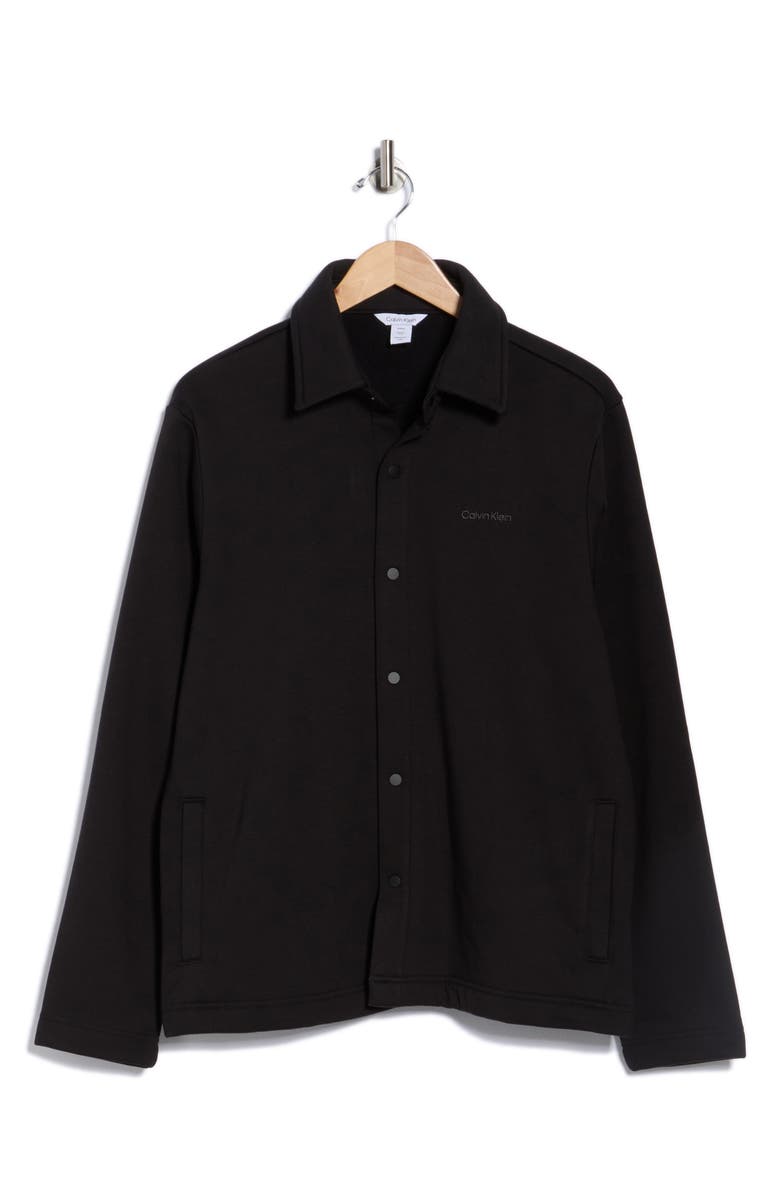 Calvin Klein Heavyweight Polar Fleece Shirt Jacket, Alternate, color, Black