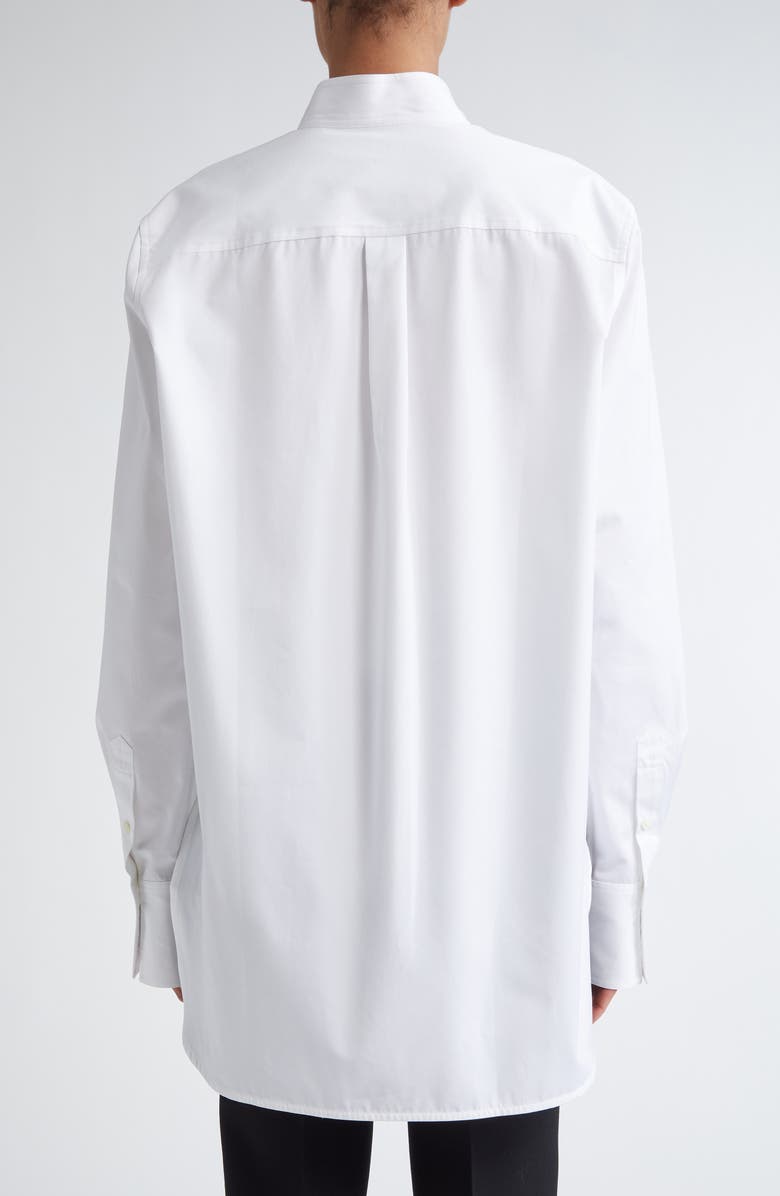 TOTEME Wingtip Collar Organic Cotton Poplin Button-Up Shirt, Alternate, color, White