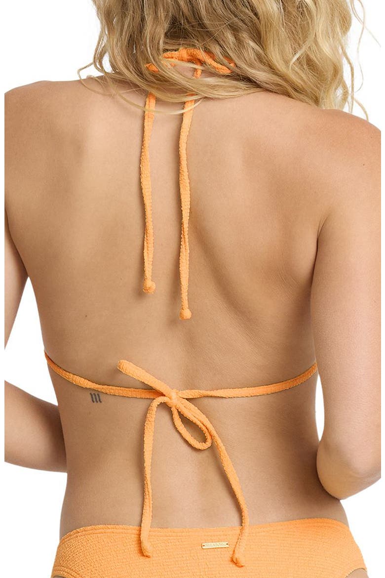 Crinkle Crush Triangle Bikini Top, Alternate, color, SUNDRESS