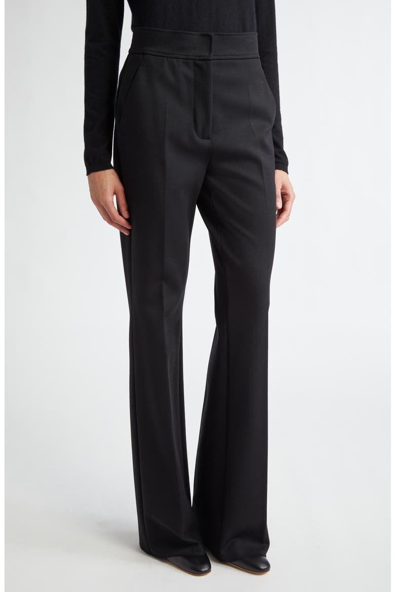Yana Jersey Flare Leg Pants, Main, color, BLACK