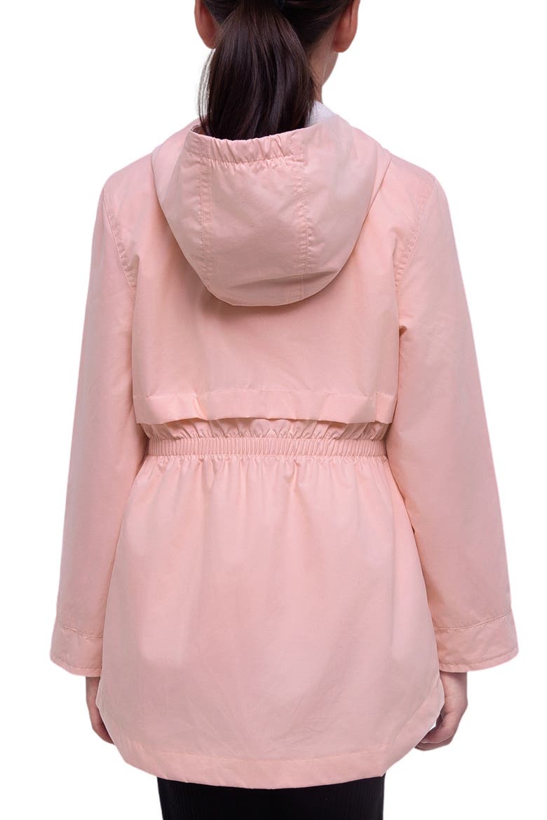 Kids' Lightweight Rain Jacket Trench Coat, Alternate, color, Peach