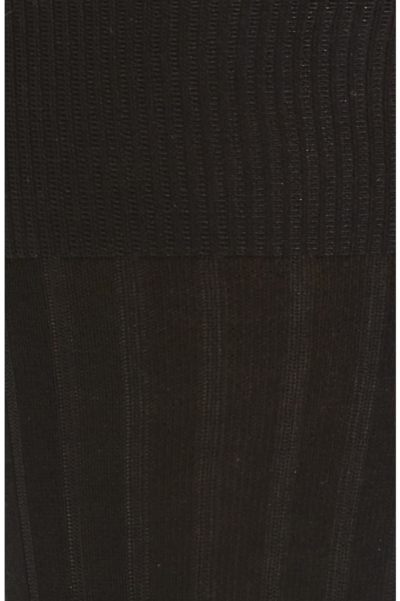 Portobello Ribbed Socks, Alternate, color, BLACK
