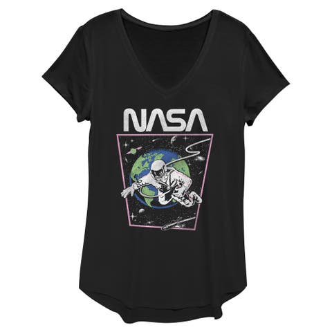 Womens NASA Distressed Astronaut in Space T Shirt