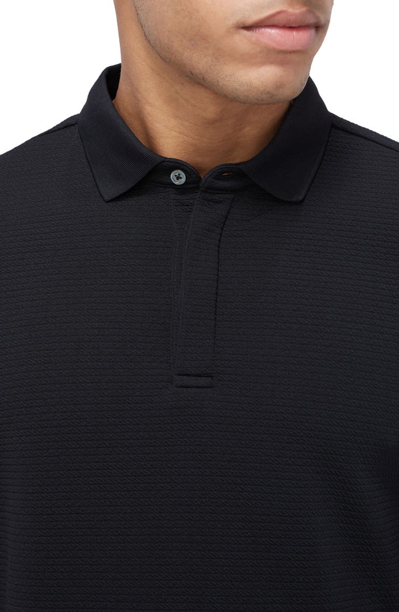 Bugatchi Textured Polo, Alternate, color, Black