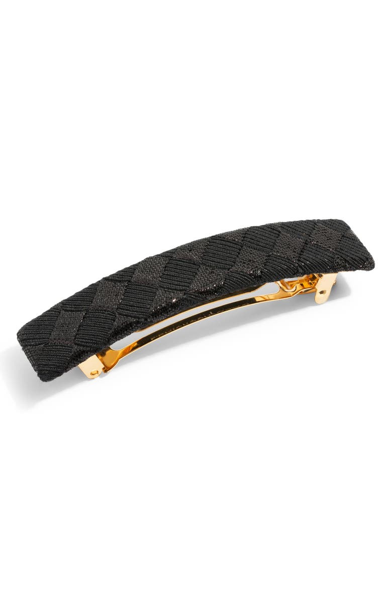 L. Erickson Satin Rectangle Barrette, Main, color, 