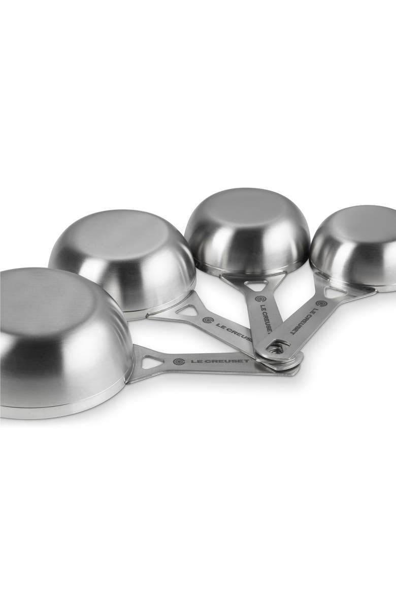 Le Creuset Set of 4 Measuring Cups, Alternate, color, Silver
