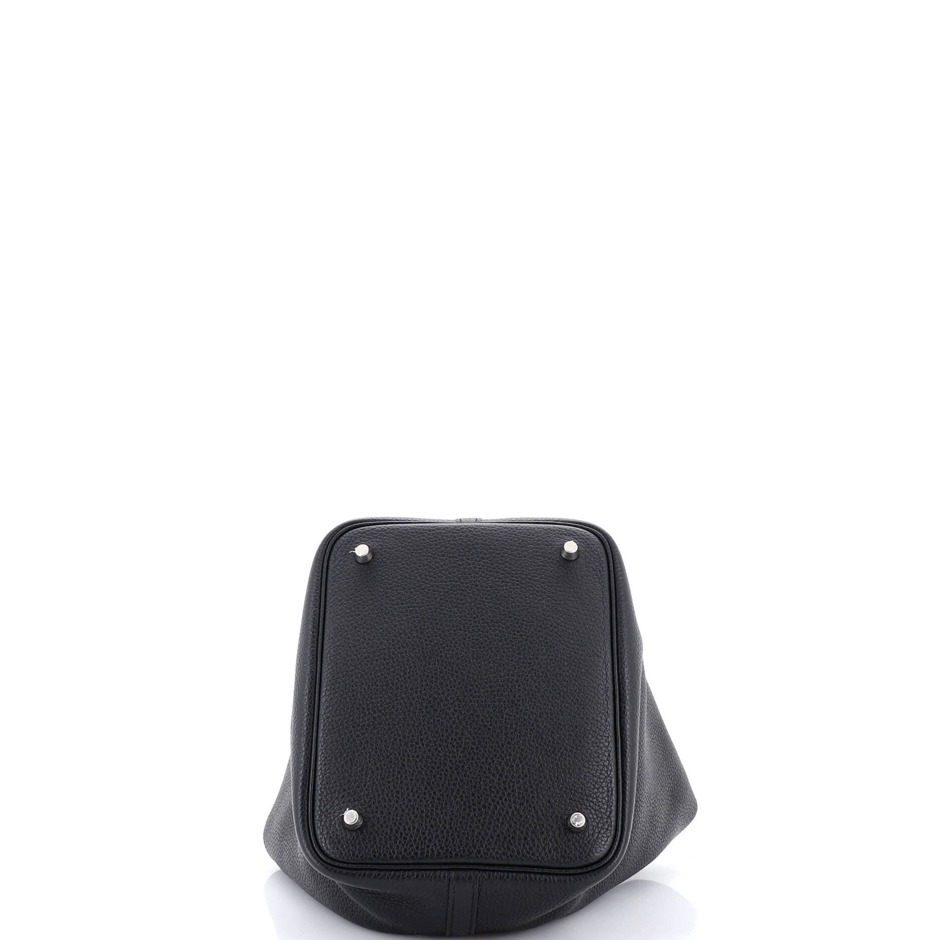 Pre-Owned Hermes Picotin Lock Bag Clemence MM, Alternate, color, Noir