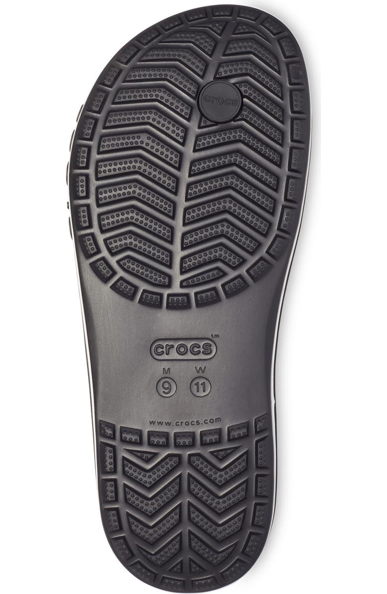 CROCS Gender Inclusive Bayaband Flip Flop Sandal, Alternate, color, Black/White