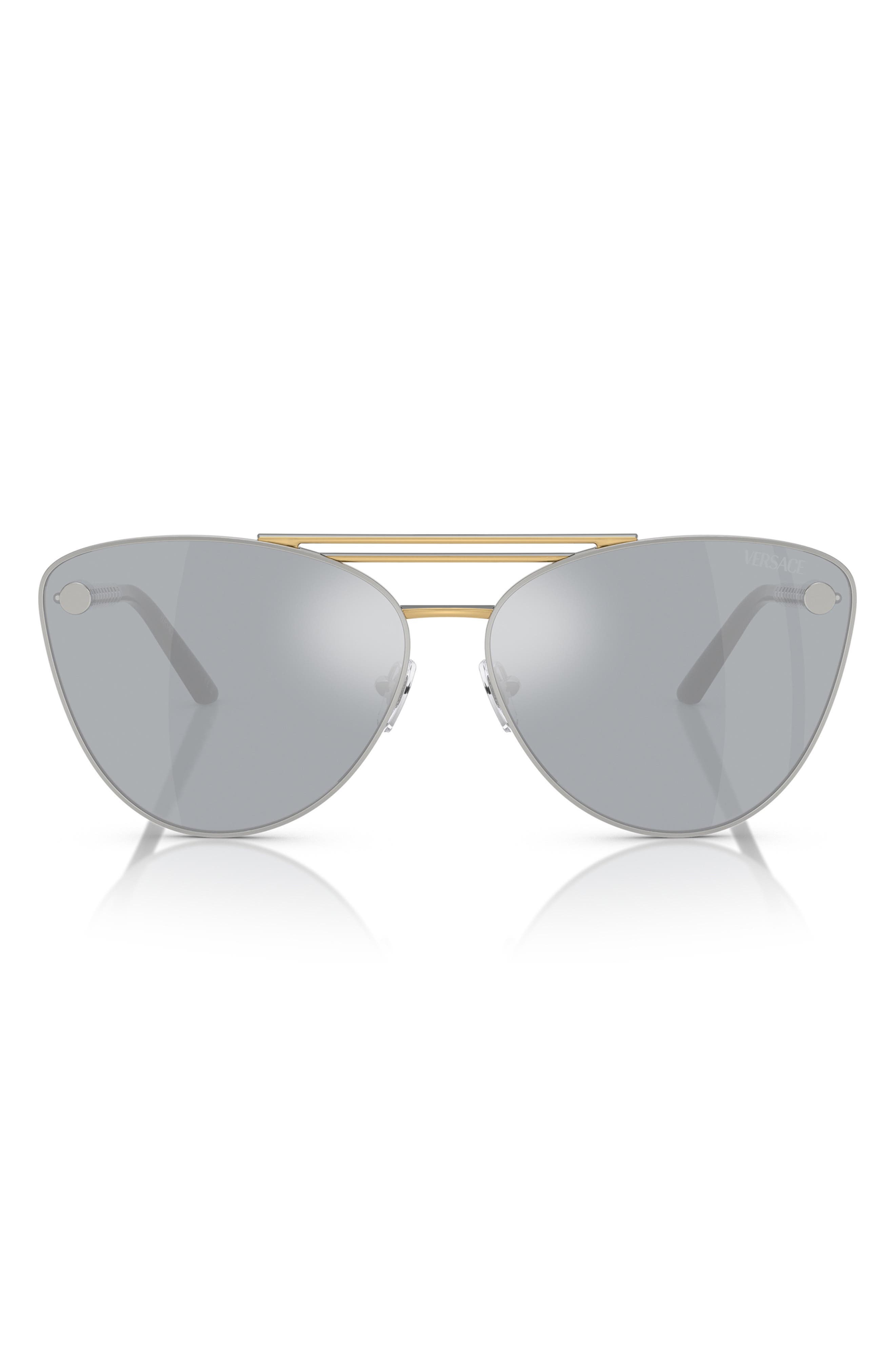 Versace 64mm Oversize Cat Eye Sunglasses