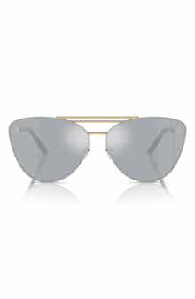 Versace 64mm Oversize Cat Eye Sunglasses