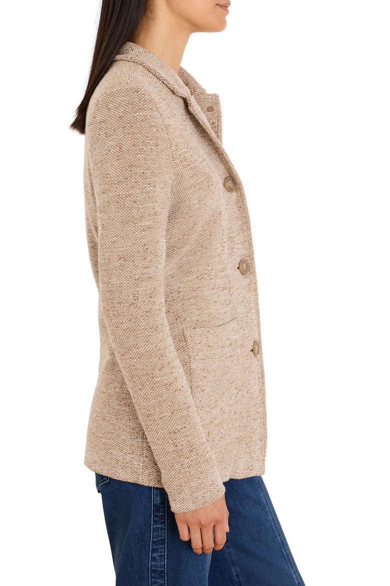 Tweed Stitch Sweater Jacket, Alternate, color, NEUTRAL MIX