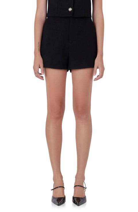 【THE CENTAUR】 LACE TWEED SHORTS Chic Fairytale Tiered Lace Hot Shorts | Windsor