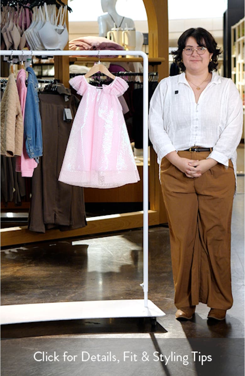 Kids' Irridescent Trapeze Party Dress, sales video thumbnail