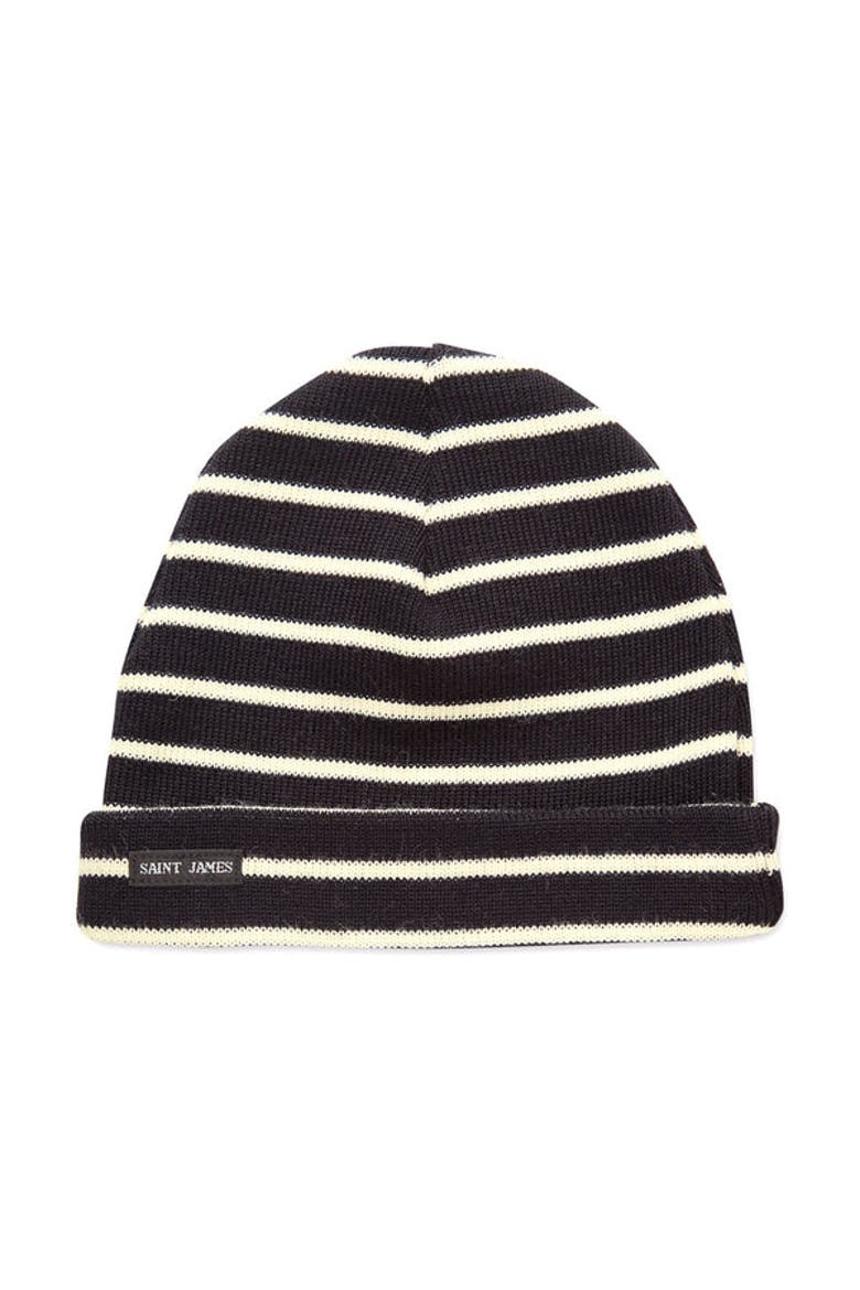 CARTIER - Nautical Striped Beanie, Alternate, color, NAVY / IVORY