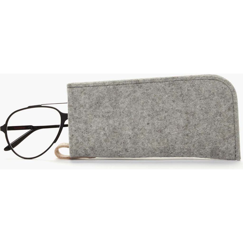 Graf & Lantz Graf Lantz Classic Merino Wool Eyeglass Sleeve In Granite Vachetta
