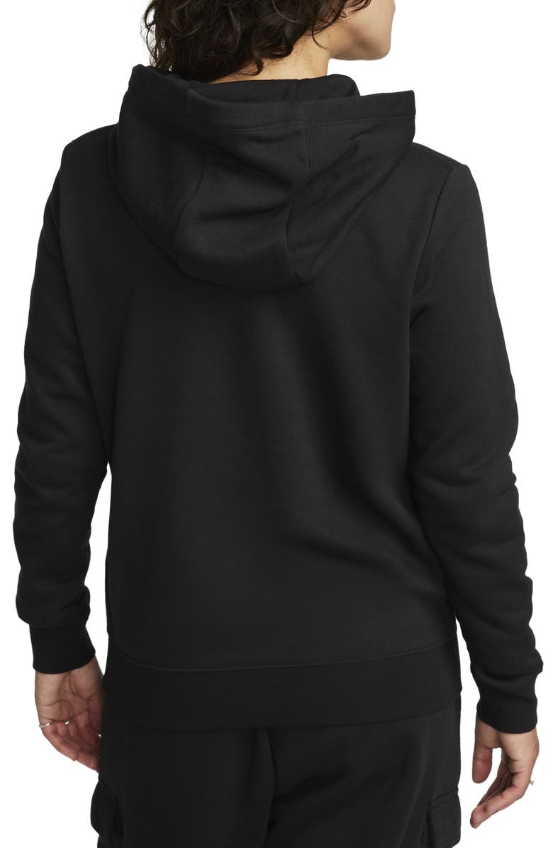 Nike Sportswear Club Fleece Hoodie, Alternate, color, Black/ White
