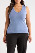Tahari ASL Metallic Sweater Tank