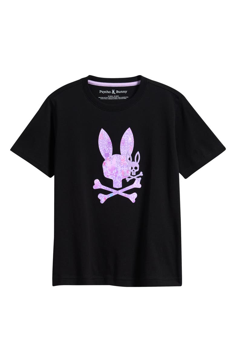 Psycho Bunny Kids' Van Graphic Cotton T-Shirt, Main, color, Black