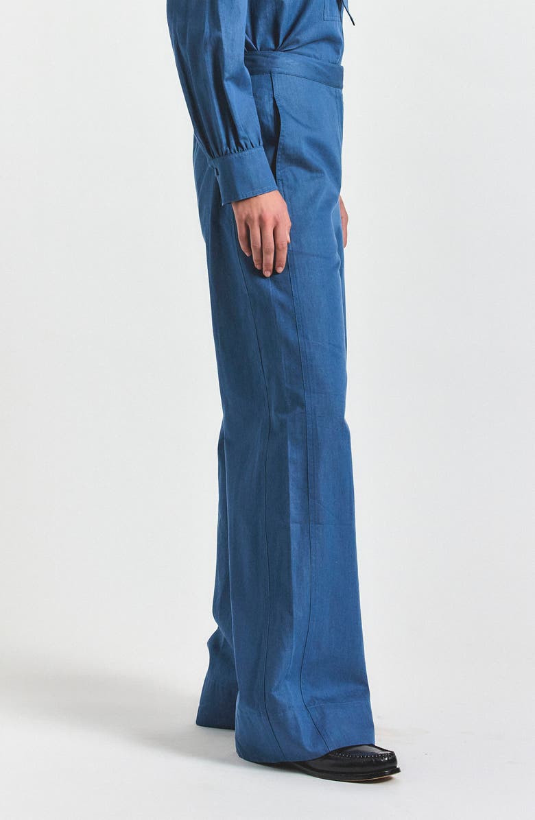 Derek Lam 10 Crosby Eli Wide Leg Pants, Alternate, color, Medium Blue