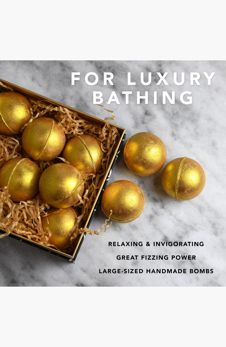 Lovery 24K Gold Bath Bombs Christmas Treats - Stocking Stuffers Spa Bubble Bombs, Alternate, color, 10Pc