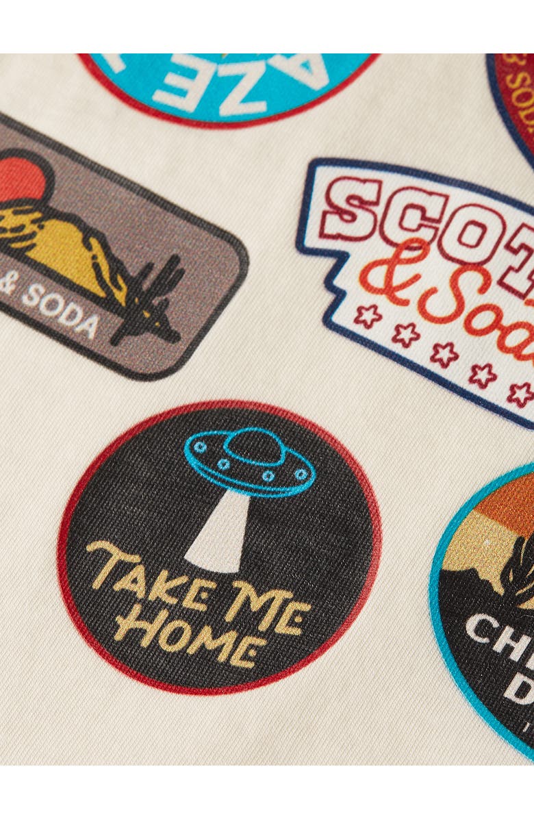 Scotch & Soda Kids' Western Patch Organic Cotton Graphic T-Shirt, Alternate, color, Eggnog