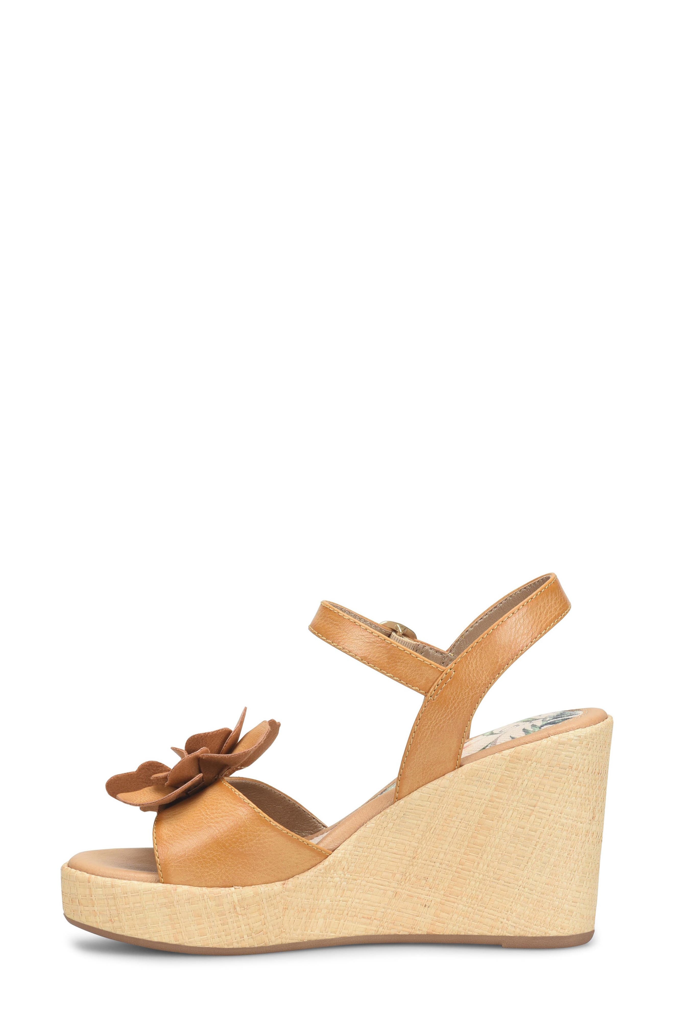 Estella Wedge Sandal, Alternate, color, DARK YELLOW