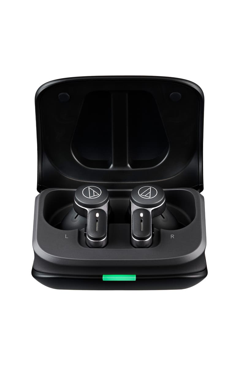 Audio-Technica ATH-TWX7 Truly Wireless Earbuds with Hybrid Noise Cancellation, Alternate, color, Black