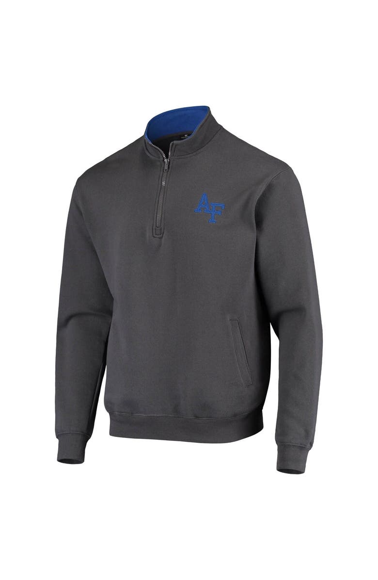 COLOSSEUM Men's Colosseum Charcoal Air Force Falcons Tortugas Logo Quarter-Zip Jacket, Alternate, color, Charcoal