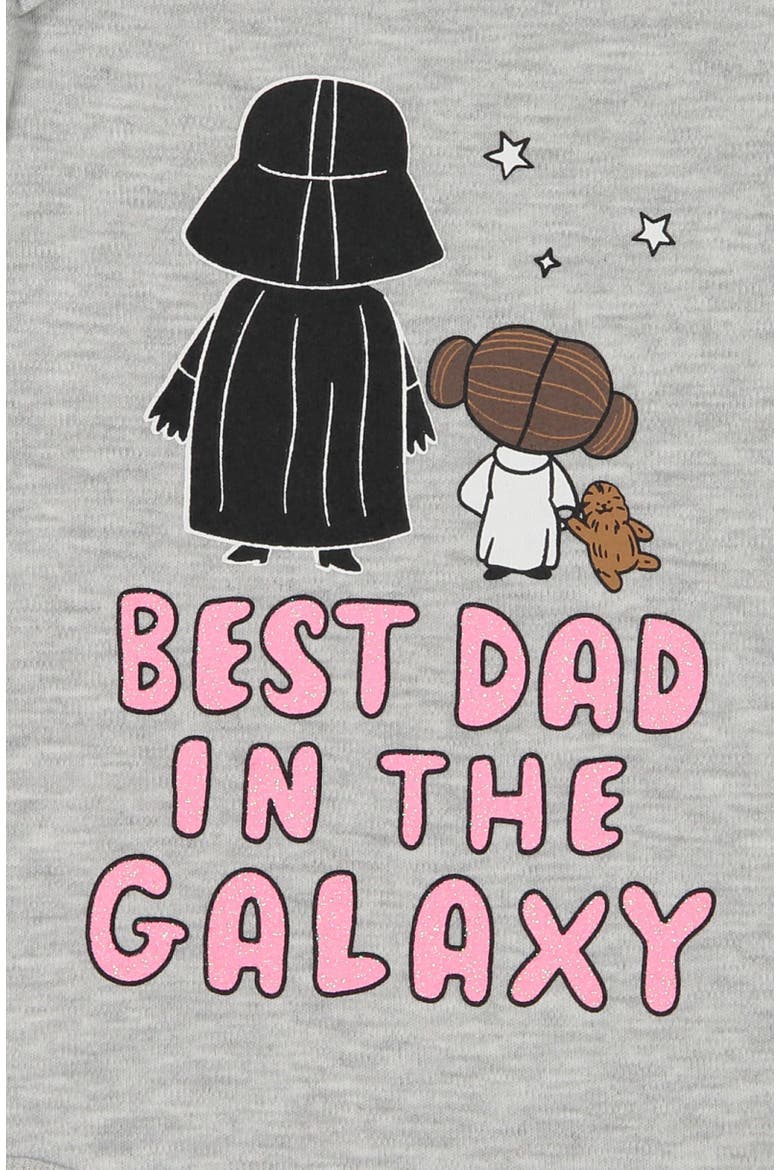 Darth Vader One Piece Bodysuit, Alternate, color, Grey Vader Leia