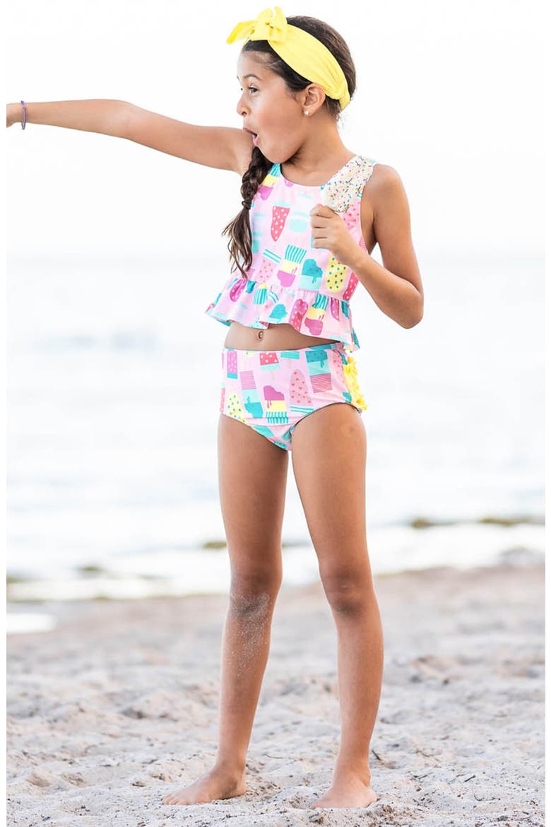 Ice Cream Social Tankini & Hat Set, Alternate, color, PINK