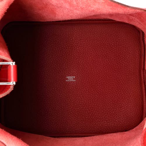 Pre-owned Hermes Hermes Picotin Lock Bag Clemence Gm In Red