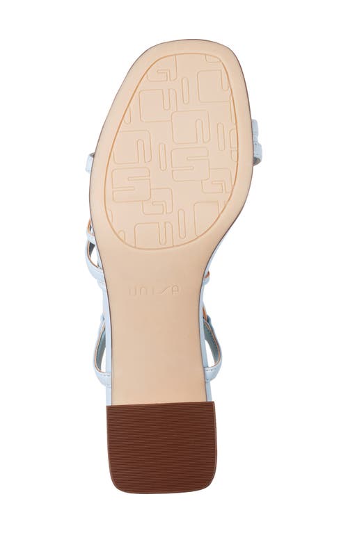 Unisa Platino Faux Leather Block Heel Sandal