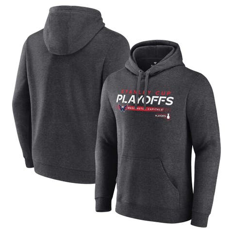 Men's Fanatics Branded Charcoal Washington Capitals 2022 Stanley Cup Playoffs Playmaker Pullover Hoodie