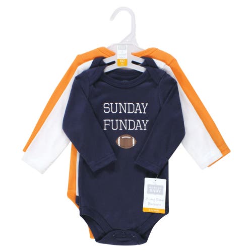 Hudson Baby Essential Long-sleeve Cotton Bodysuit Triple Set