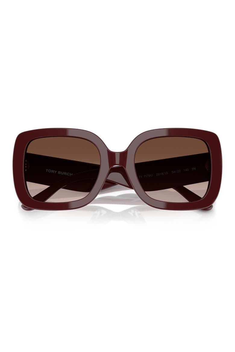 54mm Butterfly Sunglasses, Alternate, color, BROWN GRAD