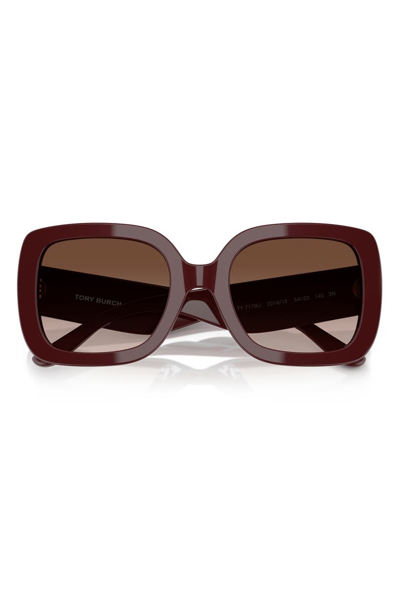 Tory Burch 54mm Butterfly Sunglasses, Alternate, color, Brown Grad