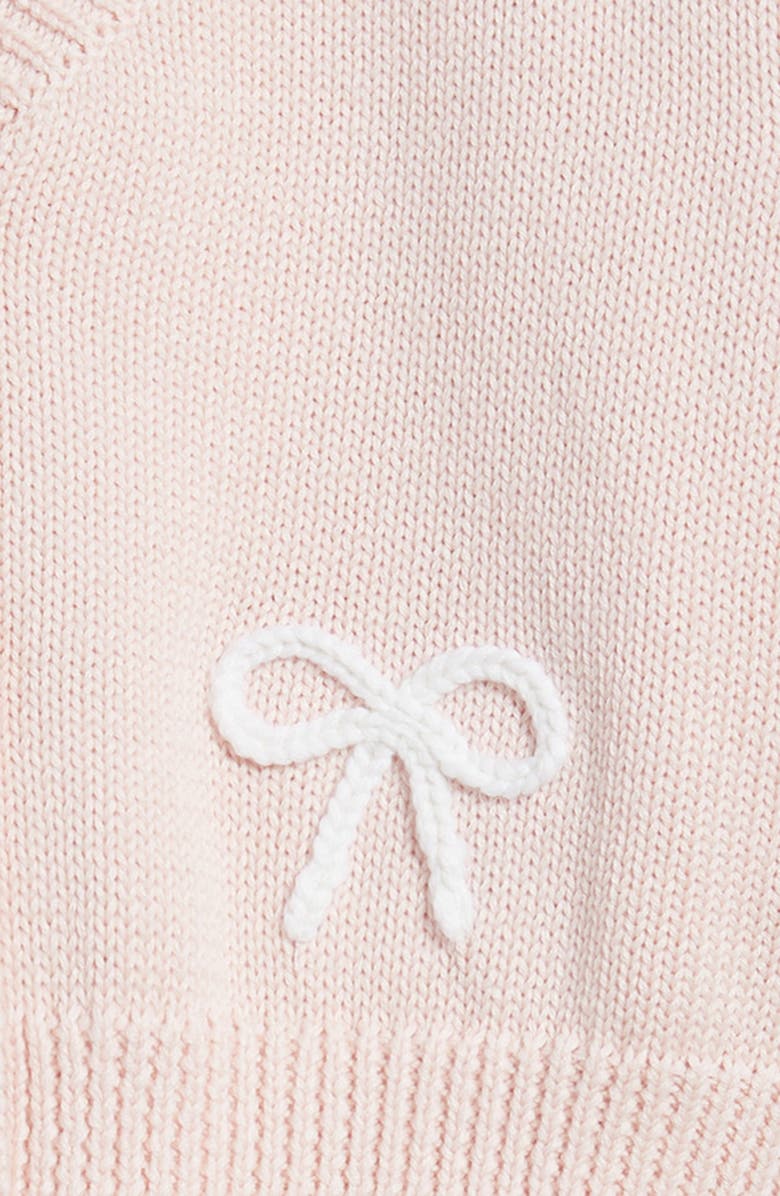 LoveShackFancy Kids' Jayne Bow Embellished Cardigan, Alternate, color, Petal Meringue