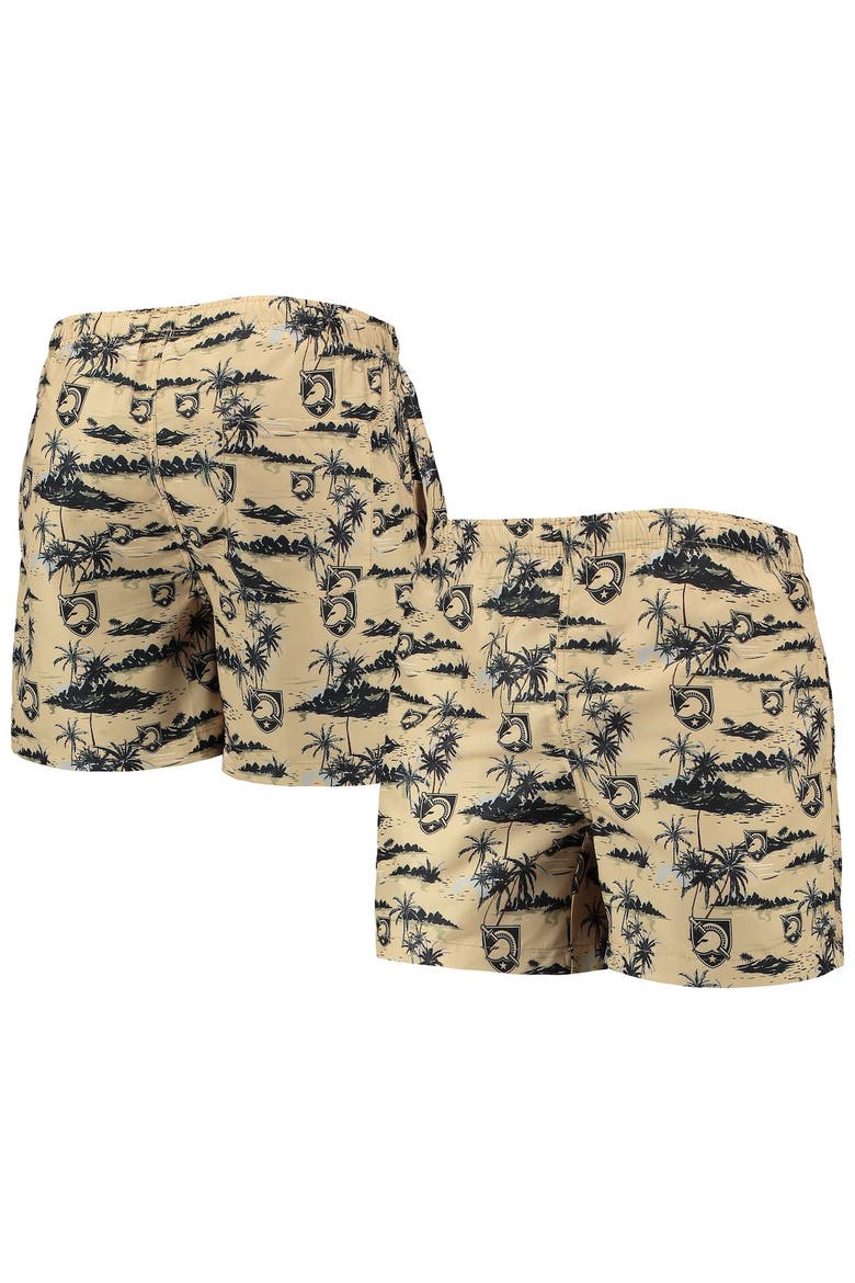 Men's FOCO Gold Army Black Knights Island Palm Swim Trunks, Main, color, Gold