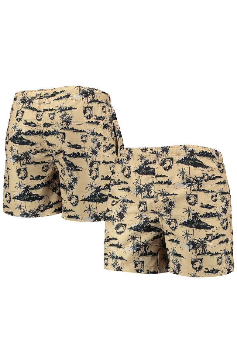 FOCO Men's FOCO Gold Army Black Knights Island Palm Swim Trunks, Main, color, Gold