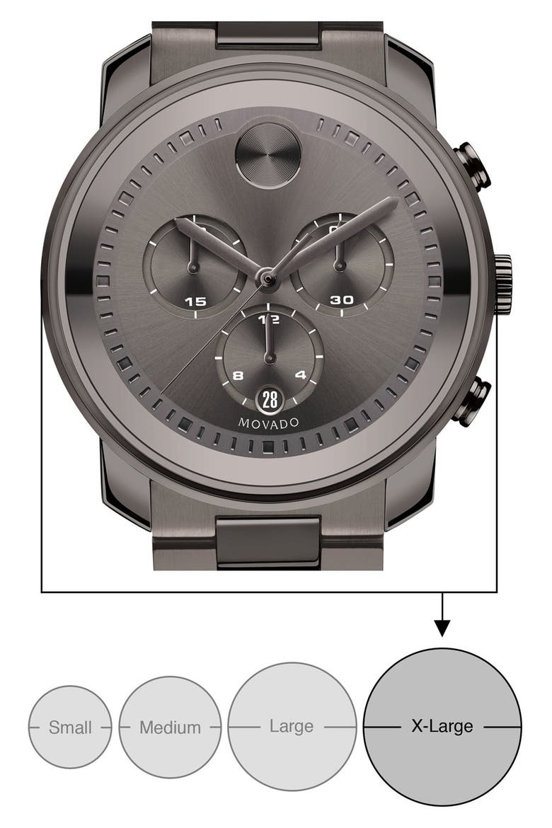 Bold Chronograph Bracelet Watch, 44mm, Alternate, color, GUNMETAL