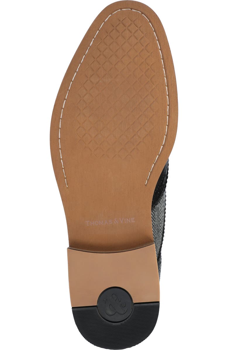 Thomas & Vine Filmore Herringbone Wingtip Derby, Alternate, color, Black